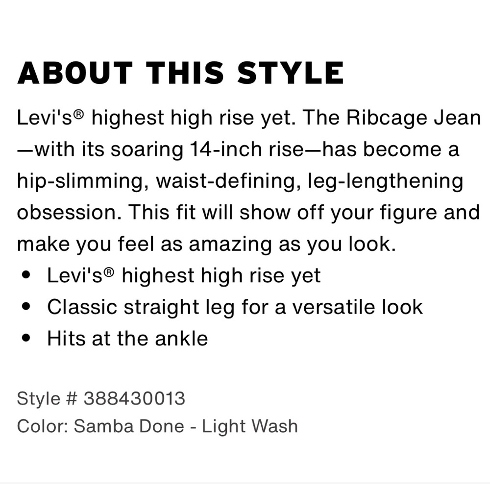 Levi’s’ Plus Ribcage Straight Button Fly Jeans - image 7